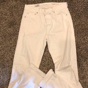 White Distressed Jeans